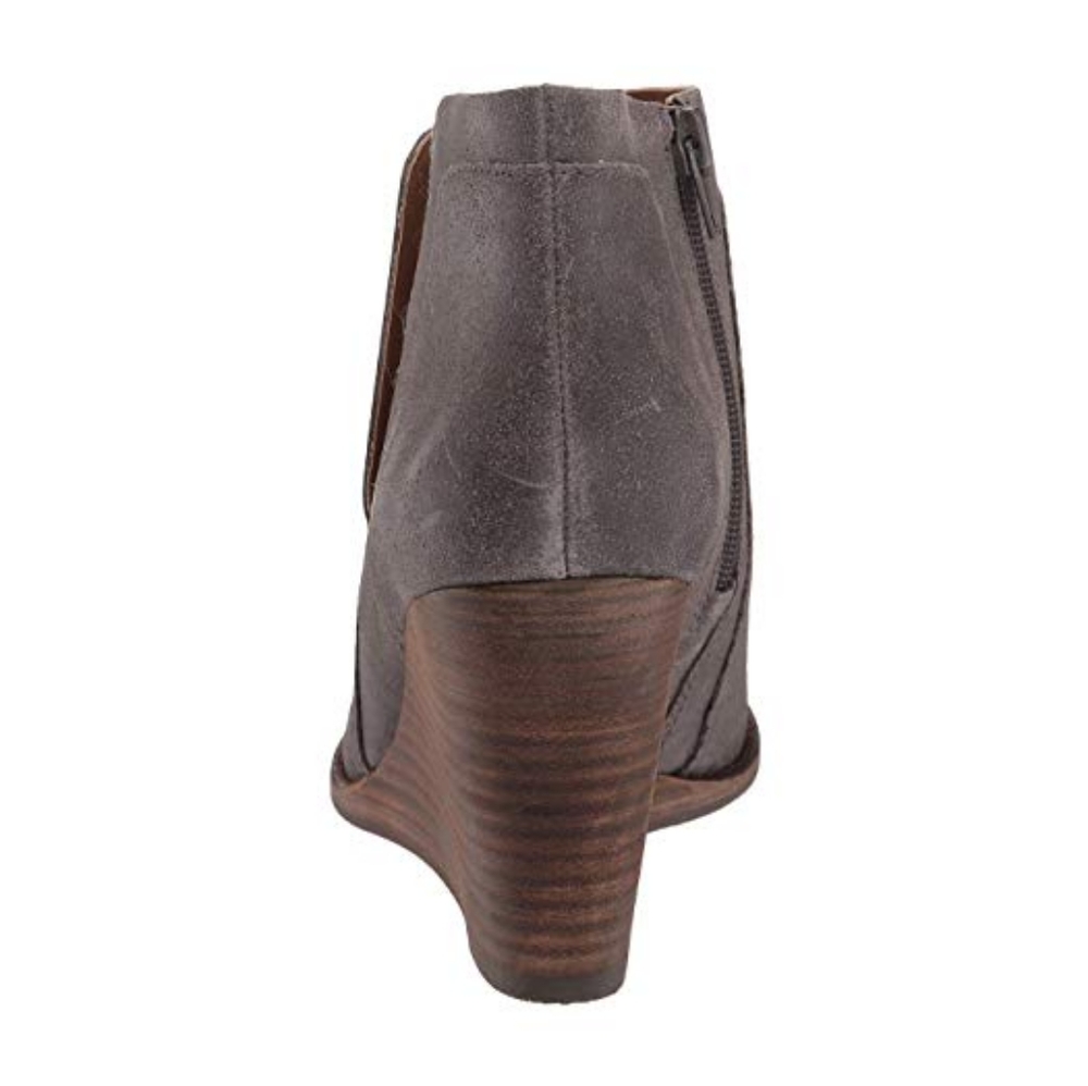 Lucky Brand Gray Grey Booties Suede - Picture 5 of 7